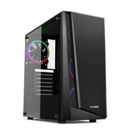 1stCOOL Middle Tower RAINBOW 3 EVO ARGB, ATX black černý, bez zdroje, fulltower ATX (2xUSB2+ 1xUSB3+ Audio+ Transparentní bočnice) (PC case)