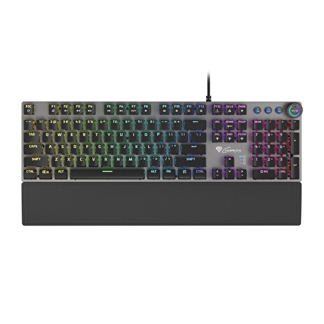 Genesis mechanická klávesnice THOR 380, US layout, RGB podsvícení, Outemu BLUE