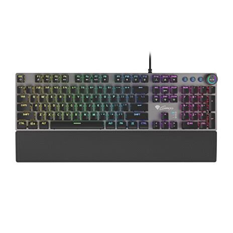 Genesis mechanická klávesnice THOR 401, US layout, RGB podsvícení, software, Kailh Brown