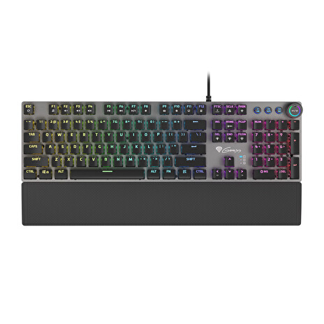Genesis mechanická klávesnice THOR 400, US layout, RGB podsvícení, software, Kailh Red