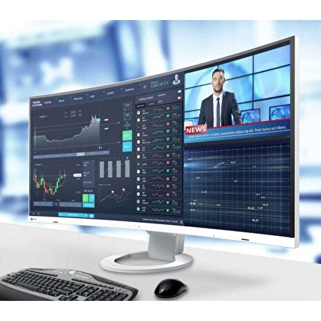 EIZO 37,5" EV3895-BK, zakřivený, IPS, 3840x1600, 300 cd/m2, 1000:1, USB-C, DP,2xHDMI, bílý