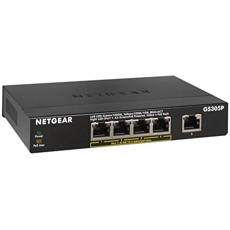 NETGEAR 5PT GE UNMANAGED SWCH W/ POE+