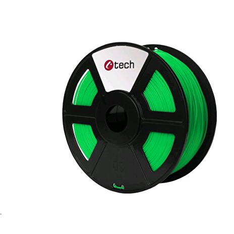 C-TECH Tisková struna (filament) PLA, 1,75mm, 1kg, flourescentní zelená