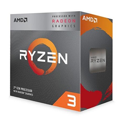 AMD cpu Ryzen 3 3200G AM4 Box s grafikou Radeon Vega 8 (s chladičem, 3.6GHz / 4.0GHz, 4MB cache, 65W, 4 jádro, 4 vlákno, 8 GPU), integrovaná grafika, Picasso Zen+ 12nm APU