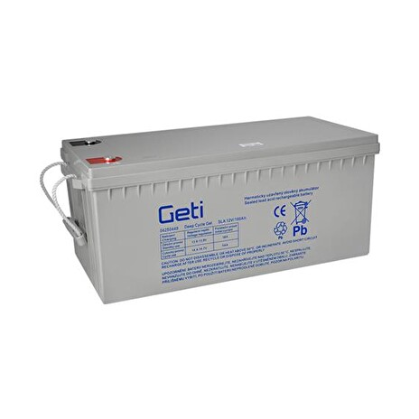 Baterie gelová 12V 180Ah GETI pro soláry