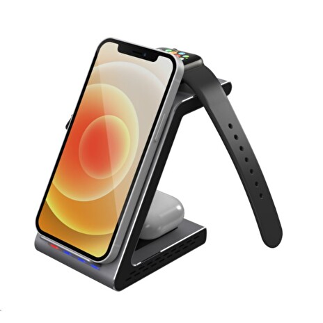 Prestigio - ReVolt A8 - bezdrátová nabíjecka 3v1 pro APPLE Watch