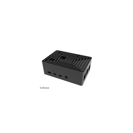 AKASA case Maze Pro, pro Raspberry Pi 4, hliník, černá