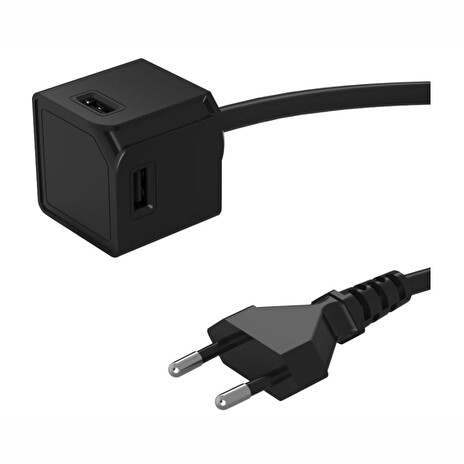 Zásuvka prodluž. PowerCube USBcube EXTENDED 4x USB-A Black (3A), kabel 1,5m