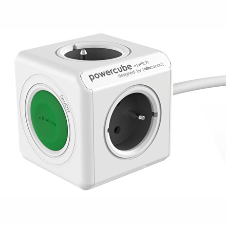 Zásuvka prodluž. PowerCube EXTENDED Switch, White-Black, Zap/Vyp, 4 rozbočka, kabel 1,5m