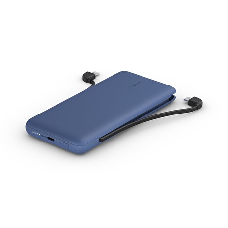Belkin USB-C Power Delivery PowerBanka, 10000mAh, s integrovanými kabely, půlnoční modrá