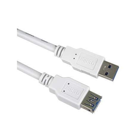 PremiumCord Prodlužovací kabel USB 3.0 Super-speed 5Gbps A-A, MF, 9pin, 3m bílá