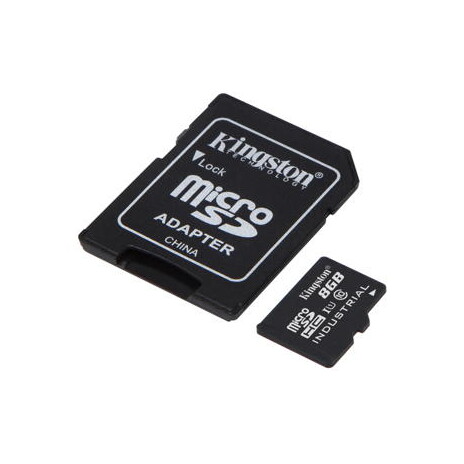 KINGSTON 8GB microSDHC Industrial C10 A1 pSLC Card + SD Adapter