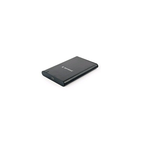 GEMBIRD externí box pro 2,5" disky, USB 3.1, Type-C, broušený hliník, černá