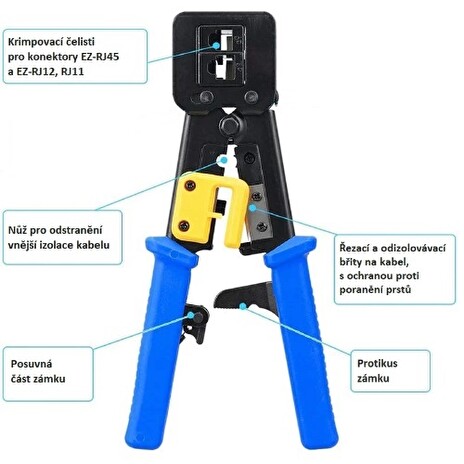 Kleště UTP WS-EZ376Z Cat5, RJ45, EZRJ45, RJ12
