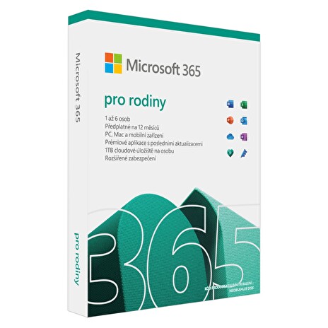 Microsoft 365 Family P8 Mac/Win, 1 Rok, SK