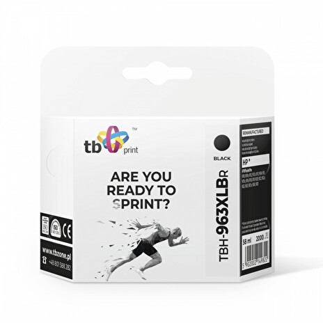 Ink. kazeta TB kompat. s HP OfficeJet Pro 9020 963XL, BK reman.