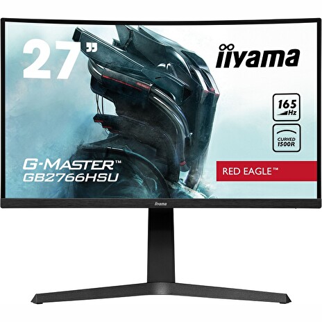 27" iiyama G-Master GB2766HSU-B1: VA, FullHD@165Hz, 1ms, HDMI, DP, USB, FreeSync, zakřivený, pivot