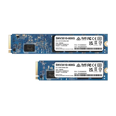 Synology SSD M.2 NVMe SNV3510-400G, ctení/zápis: 3000/7500 MB/s, M.2 22110