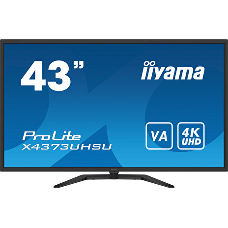 43" iiyama X4373UHSU-B1:VA,UHD,2xHDMI,DP,USB,PIP