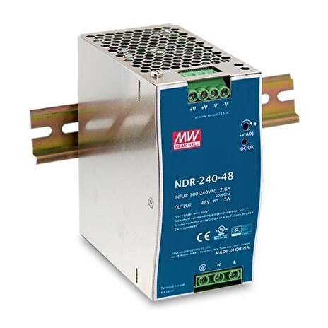 MEANWELL NDR-240-24 Prům. nap. zdroj 24V 10A