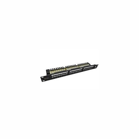Solarix Patch panel 24 x RJ45 CAT6 UTP s vyvazovací lištou 1U SX24L-6-UTP-BK-N