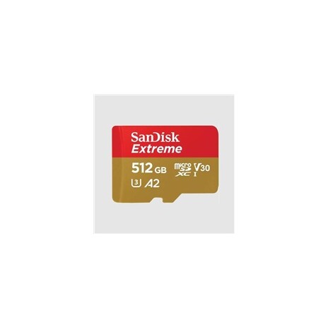 SanDisk micro SDXC karta 512GB Extreme (190 MB/s Class 10, UHS-I U3 V30) + adaptér