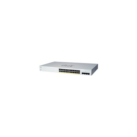 Cisco switch CBS220-24FP-4X-UK, 24xGbE RJ45, 4x10GbE SFP+, PoE+, 382W - REFRESH