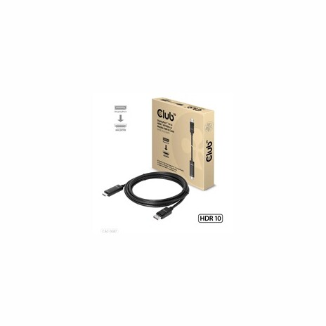 Club3D kabel DP 1.4 na HDMI, 4K120Hz nebo 8K60Hz HDR10, M/M, 3m