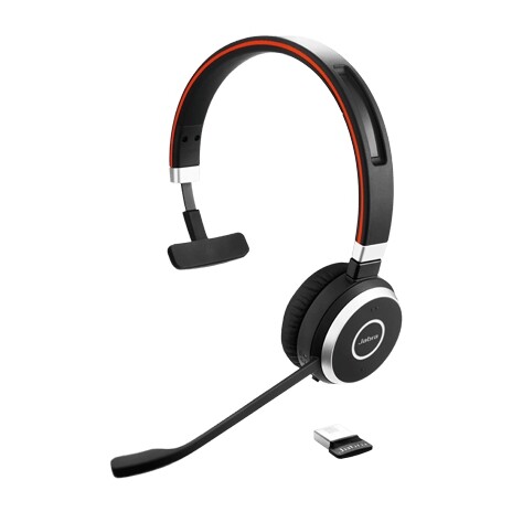 Jabra Evolve 65 SE/Mono/BT/Bezdrát/Černá-červená