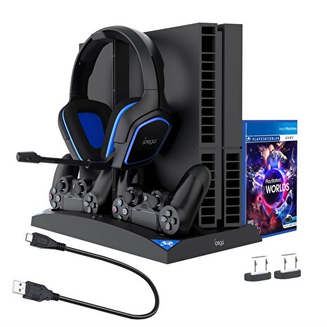 iPega P4009 Nabíjecí Stanice s Chlazením pro PS5/PS4 Black