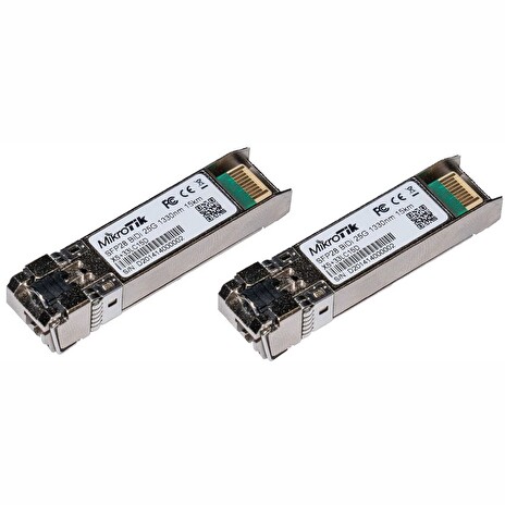 MikRotik XS+2733LC15D, SM, 15km, 1/10/25G, pár modulů