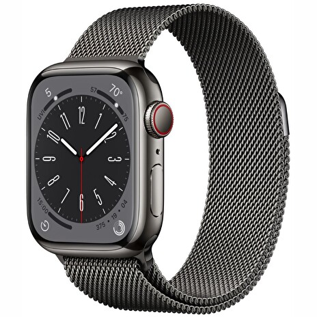 APPLE Watch Series 8 GPS + Cellular 41mm Graphite Stainless Steel Case with Graphite Milanese Loop