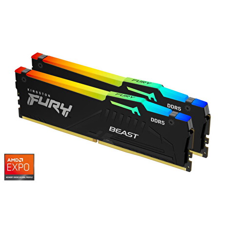 KINGSTON 32GB 6000MT/s DDR5 CL36 DIMM (Kit of 2) FURY Beast RGB EXPO