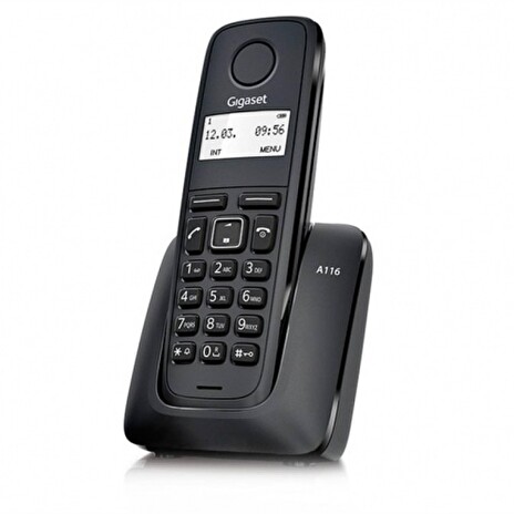 SIEMENS Gigaset A116 - DECT bezdrátový telefon, černá