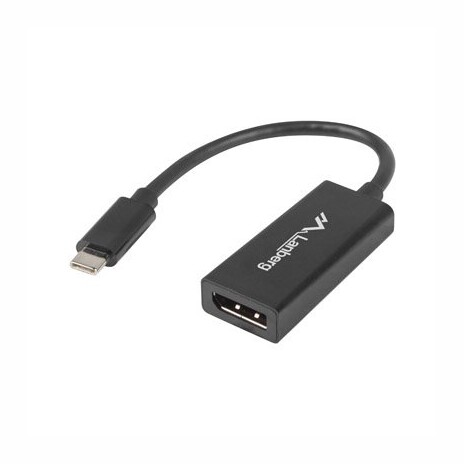 LANBERG USB-C(M) 3.1 na Displayport(F) adaptér kabel 15CM černý