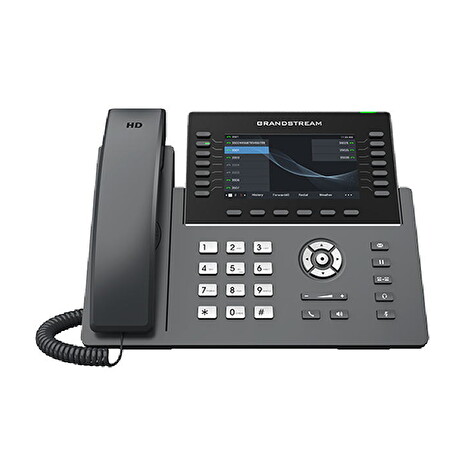 Grandstream GRP2650 SIP telefon, 5" bar.displej, 6 SIP účty, 14 pr. tl., 2x1Gb, WiFi, BT, USB