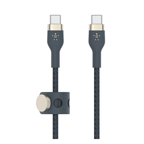 Belkin USB-C na USB-C kabel, 2m, modrý - odolný PRO Flex