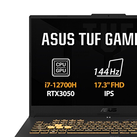 ASUS TUF Gaming F17/FX707ZC4/i7-12700H/17,3"/FHD/16GB/1TB SSD/RTX 3050/bez OS/Gray/2R