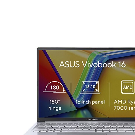 ASUS Vivobook 16/M1605/R7-7730U/16"/FHD/16GB/1TB SSD/AMD int/W11H/Silver/2R