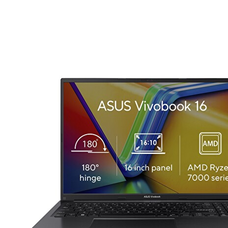 ASUS Vivobook 16/M1605YA/R5-7530U/16"/FHD/16GB/512GB SSD/AMD int/W11H/Black/2R
