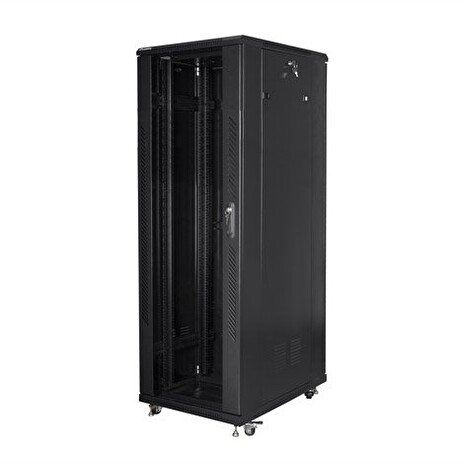 LANBERG Volně stojící skříň 19" 47U/800x800 (v rozloženém stavu) černá (RAL9004)