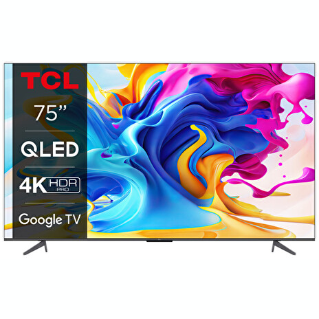 TCL 75C645 TV SMART Google TV QLED/191cm/4K UHD/3100 PPI/50Hz/Direct LED/HDR10+/Dolby Atmos/DVB-T/T2/C/S/S2/VESA