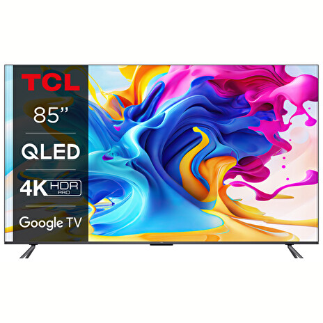 TCL 85C645 TV SMART Google TV QLED/215cm/4K UHD/3100 PPI/50Hz/Direct LED/HDR10+/Dolby Atmos/DVB-T/T2/C/S/S2/VESA