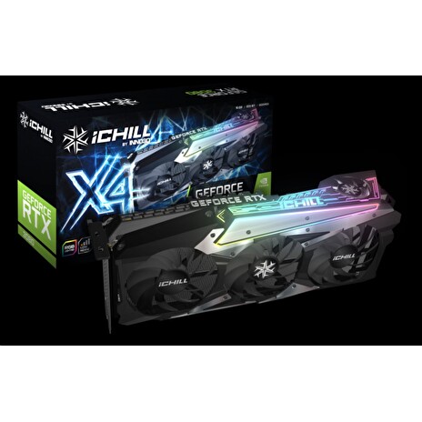INNO3D Video Card NVIDIA GeForce RTX 3080 iChill X4 LHR, 10GB 320bit GDDR6X 1770Mhz / 19G, PCI-E 4 3x DP, HDMI, 3 fan, 3