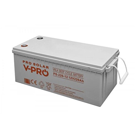 Baterie 12V 220Ah V-PRO SOLAR DEEP CYCLE
