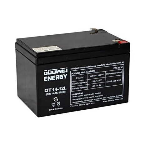 Trakční olověný akumulátor 12V 14Ah GOOWEI ENERGY OTL14-12 DEEP CYCLE