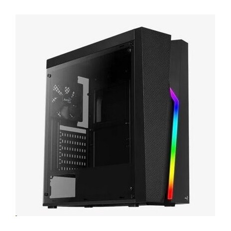 Aerocool ML G Bolt-G-BK-v1, skříň Mid Tower, ATX, bez zdroje, 2xUSB 2.0, 1xUSB 3.0, černá, RGB