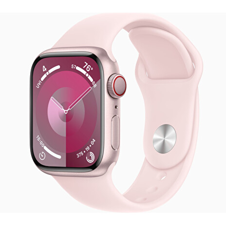 Apple Watch S9 Cell/41mm/Pink/Sport Band/Light Pink/-M/L