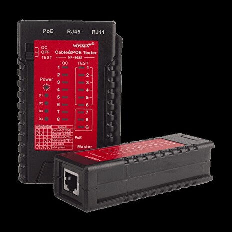 W-star Tester kabelů UTP WSNF468S test POE 802.3at UTP/STP RJ45 RJ11