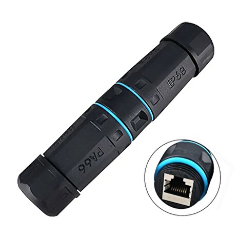 Průchodka RJ45 CAT6 STP stíněná IP68, spojka, SPRJ45C6P68